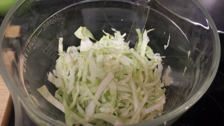 It starts to soften/wilt as it sits in the salt.